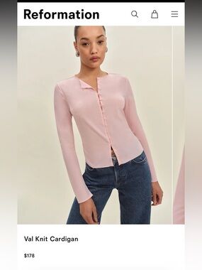 NWT Reformation Val Knit Cardigan